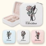 Personalisierte Stethoskop Geburt Blume Blumenstrauß Bogen Leder Reise-Schmuck-Etui mit Namen Krankenschwester Woche Anerkennung Geschenk für Krankens