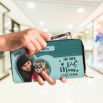 Personlig hjärta husdjur foto i mitt husdjur mamma Era läder kvinnor plånbok med namn födelsedag minnesgåva för katt hund husdjur älskare