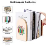 Sujetalibros personalizados de madera con nombre y letras florales 1 par Regalo de vuelta al cole para profesores