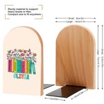 Sujetalibros personalizados de madera con nombre y letras florales 1 par Regalo de vuelta al cole para profesores