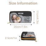 Personlig hjärta husdjur foto i mitt husdjur mamma Era läder kvinnor plånbok med namn födelsedag minnesgåva för katt hund husdjur älskare