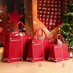 Personalisierte Rote Jute Tragtasche und Geburtsblume & Name Geburtstag Weihnachten Geschenk für Damen Familie
