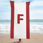 Personalizzato iniziale Super assorbente ad asciugatura rapida morbido asciugamano da spiaggia a strisce viaggio essenziale festa d'estate regalo di compleanno per la famiglia amico