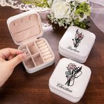 Personalisierte Stethoskop Geburt Blume Blumenstrauß Bogen Leder Reise-Schmuck-Etui mit Namen Krankenschwester Woche Anerkennung Geschenk für Krankens