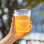 Set de 10 Gobelets en Plastique Personnalisés avec Texte et Noms Gobletes Dépolis Jetables Cadeau Mariage Fiançailles pour Mariés Couple