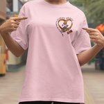 Gepersonaliseerd De weg naar mijn hart is geplaveid met pootafdrukken 100% katoen Unisex T-shirt met naam Verjaardagscadeau voor dierenliefhebbers