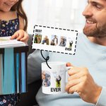 Personalized Best Ever Ceramic Mug with Photo Birthday Gift for Father Grandpa