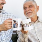 Personalized Best Ever Ceramic Mug with Photo Birthday Gift for Father Grandpa