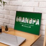 Personalisierte Multicolor Fotorahmen mit Text und 1-8 Namen Home Dekoration Geburtstag Vatertag Geschenk für Vater Großvater