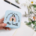 Personalized It Takes A Big Heart To Shape Little Minds Rainbow Jewelry Case Birthday Back to School Gift for Teacher