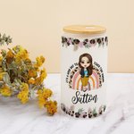 Personalized Teach Them Love Them Watch Them Grow 20oz Drinking Glasses with Bamboo Lid and Straw Birthday Back to School Gift for Teacher