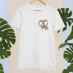 Gepersonaliseerd De weg naar mijn hart is geplaveid met pootafdrukken 100% katoen Unisex T-shirt met naam Verjaardagscadeau voor dierenliefhebbers