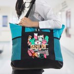 Personalisierte Geräumige Medizin Motiv Canvas-Tragetasche mit Namen Anerkennung Graduierung Geschenk für Krankenschwester Arzt Pflegekraft