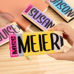Personalisierte Graffiti Bleistift Board Radiergummi zurück zu Schule Anerkennung Geschenk für Lehrer