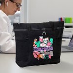 Personalisierte Geräumige Medizin Motiv Canvas-Tragetasche mit Namen Anerkennung Graduierung Geschenk für Krankenschwester Arzt Pflegekraft