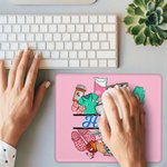 Personalized Medical Elements Non-slip Mouse Pad with Name Appreciation Graduation Gift for Medical Staff Student