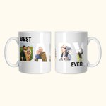 Personalized Best Ever Ceramic Mug with Photo Birthday Gift for Father Grandpa