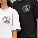 Gepersonaliseerd De weg naar mijn hart is geplaveid met pootafdrukken 100% katoen Unisex T-shirt met naam Verjaardagscadeau voor dierenliefhebbers