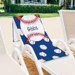 Personalisierte überdimensionale Stickerei Monogrammed Baseball Strandtuch schnell trocknend Sommer Reise wesentlich Geburtstagsgeschenk für Sportliebhaber