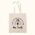 Personalisierte Es braucht ein großes Herz, um kleine Köpfe Regenbogen Leinwand Jute Tasche Tote Bag Wertschätzung zurück zu Schule Geschenk für Lehr