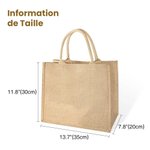 Sac en Toile de Jute Personnalisé avec 1-6 Noms et Portraits de Chats Sac à Grande Capacité Cadeau Anniversaire pour Amoureux des Chats