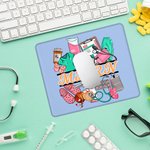 Personalized Medical Elements Non-slip Mouse Pad with Name Appreciation Graduation Gift for Medical Staff Student