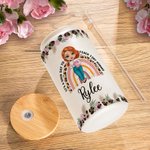 Personalized Teach Them Love Them Watch Them Grow 20oz Drinking Glasses with Bamboo Lid and Straw Birthday Back to School Gift for Teacher