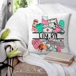 Personalized Medical-Themed Design Multicolour Throw Pillow Cover with Name Appreciation Nurse Week Gift for Nurse Doctor Medical Staff