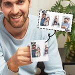 Personalized Best Ever Ceramic Mug with Photo Birthday Gift for Father Grandpa