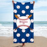 Personalisierte überdimensionale Stickerei Monogrammed Baseball Strandtuch schnell trocknend Sommer Reise wesentlich Geburtstagsgeschenk für Sportliebhaber