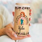 Personalized Teach Them Love Them Watch Them Grow 20oz Drinking Glasses with Bamboo Lid and Straw Birthday Back to School Gift for Teacher