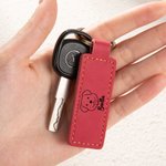 Personalisierte Linie Zeichnung Haustier Porträt Leder Schlüsselanhänger mit Namen Multicolor verfügbar Geburtstag Geschenk für Tierliebhaber Besitzer