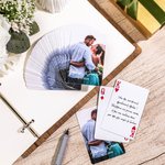 Livre d'Or de Mariage Personnalisé avec Photo Nom Date Style Carte de Poker avec Deux Stylos Marqueurs Cadeau de Souvenir de Mariage pour Couple