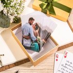 Livre d'Or de Mariage Personnalisé avec Photo Nom Date Style Carte de Poker avec Deux Stylos Marqueurs Cadeau de Souvenir de Mariage pour Couple