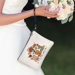 Personalized Retro Wildflowers MRS. Makeup Bag Bridal Shower Back to School Birthday Gift for Women