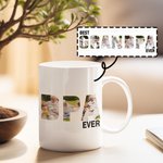 Personalized Best Ever Ceramic Mug with Photo Birthday Gift for Father Grandpa