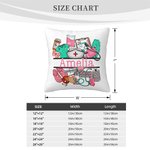 Personalized Medical-Themed Design Multicolour Throw Pillow Cover with Name Appreciation Nurse Week Gift for Nurse Doctor Medical Staff