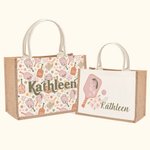 Personalisierte Retro Blume Pickleball Paddles Jute Tasche mit Namen Tote Bag Pickleball Team Match Day Geburtstag Geschenk für Frauen