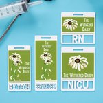 Personalisierte The Withered Daisy Acryl ID Badge Buddy mit Text Funny Krankenschwester Woche Geschenk für Krankenschwester Arzt medizinisches Persona