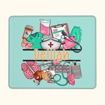 Personalized Medical Elements Non-slip Mouse Pad with Name Appreciation Graduation Gift for Medical Staff Student