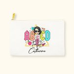 Personalized Colourful The Teacher Tour Stationery Makeup Bag with Name Gratitude Back to School Gift for Teacher