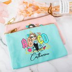 Personalized Colourful The Teacher Tour Stationery Makeup Bag with Name Gratitude Back to School Gift for Teacher