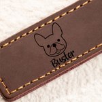 Personalisierte Linie Zeichnung Haustier Porträt Leder Schlüsselanhänger mit Namen Multicolor verfügbar Geburtstag Geschenk für Tierliebhaber Besitzer