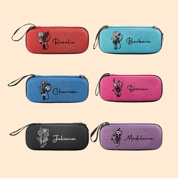 Boîte de Stéthoscope Personnalisée avec Fleur de Naissance et Nom Boîte à Pochettes en Maille Cadeau Anniversaire Fin d'Études pour Étudiante Médicale