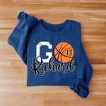 T-shirt Sweatshirt de Basket-ball Personnalisé avec Nom et Numéro Cadeau d'Anniversaire pour les Amateurs de Basket-ball