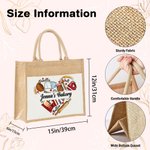Sac à Main en Toile de Jute Personnalisé avec Texte Style Outils de Cuisine Sac de Grande Capacité Cadeau Anniversaire pour Amoureux de Cuisine