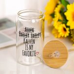 Verre Canette Givré Personnalisé avec 2-7 Noms des Enfants Gobelet avec Couvercle et Paille Cadeau Anniversaire Thanksgiving pour Famille