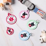 Personalized Multicolour Pet Medical Alert ID Tag with Text and Number Dog Cat Special Needs Birthday Gift for Pet Lovers