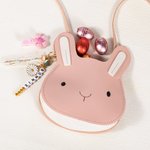 Gepersonaliseerde schattige Bunny Crossbody tas met Daisy naam Charm Verjaardag terug naar school Gift voor meisjes