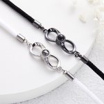 Personalised Infinite Photo Projection Bracelet Set of 2 with Magnetic Heart Charm Birthday Anniversary Gift for Couple